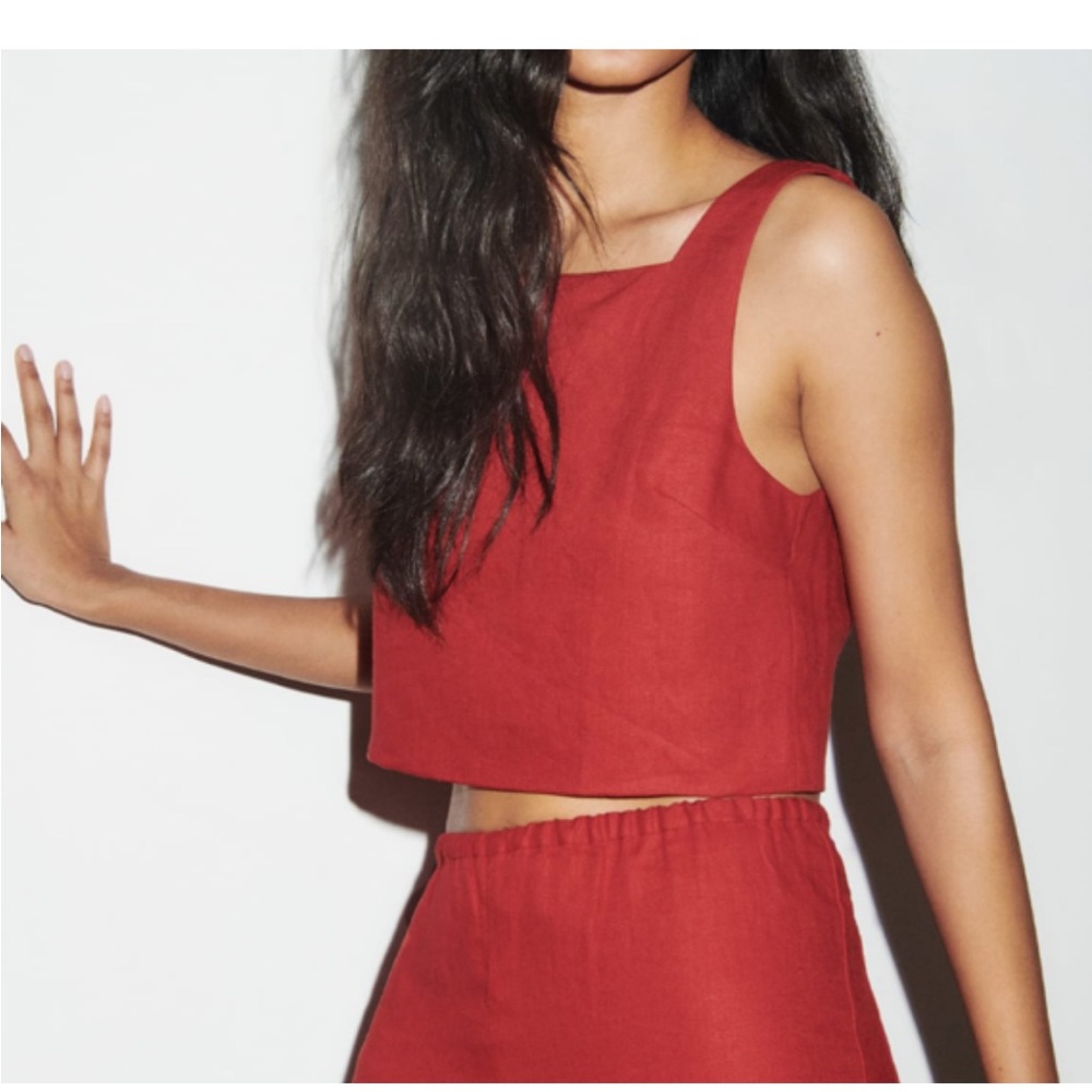 Reformation Saige linen top Small